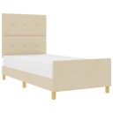  Krem Sengeramme 90x200 cm Stoff