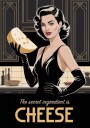 Retro Glamour Cheese Plakat / 21x30