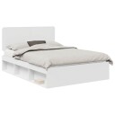  Sengestamme med hodegjerde Hvit 160 x 200 cm Massiv furu