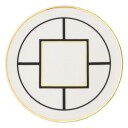 Villeroy & Boch MetroChic underplate / kakeplate 33 cm i diameter hvit / svart / gull.
