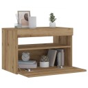  Nattbord med LED-lys artisan eik 60x35x40 cm konstruert tre 8721158760708