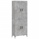  Highboard betonggrå 69,5x34x180 cm konstruert tre