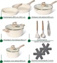 Granitt kokekarsett 13 delers non stick induksjonsklar
