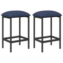 vidaXL Barstol 2 stk. Blå 40 x 32 x 74 cm Konstruert tre