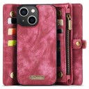 iPhone 15 Caseme 2-i-1 Multifunksjonell Lommebok-deksel Rød