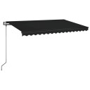 vidaXL Automatisk uttrekkbar markise 400x350 cm antrasitt