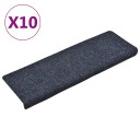 vidaXL Selvklebende trappematter 10stk antrasitt 65x21x4cm nålestempel
