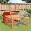 Vidaxl Kaninbur Brun 117.5X97X47.5 cm Heltre Furu
