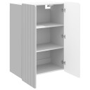 vidaXL Vegghengt skap Høgglans hvit 66 x 34,5 x 92 cm Konstruert tre