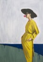 Elegant Woman Pink Bubble Plakat / 21x30