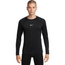 Nike Pro Warm Long-Sleeve Top Herre Black/White XL