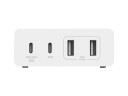 Belkin 108W GaN 4-Port Mobillader med 2m Kabel - Hvit