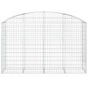 vidaXL Gabionkurv buet 200x50x120/140 cm galvanisert jern