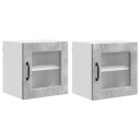  Kjøkkenskap 2 pcs Betonggrå 40 x 31 x 40 cm Konstruert tre