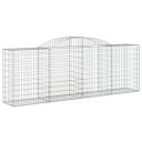vidaXL Gabionkurver buede 6 stk 300x50x100/120 cm galvanisert jern