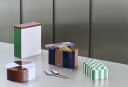 Hay Blikkboks Rund Isblå / Vinrød