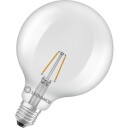 Ledvance E27 globepære 2700K 1,8W clear 125 mm x 168 mm