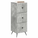 vidaXL Skuffeskap Betonggrå 33 x 34,5 x 90 cm Konstruert tre