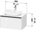 Duravit Ketho.2 Servantskap 1 Skuff 800x550 mm Grafitt Matt