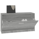 vidaXL Skobenk gr? sonoma 80x24x45 cm konstruert tre