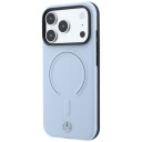 Mercedes 3D MagSafe-etui i skinn til iPhone 18 Pro / 17 Pro Blå