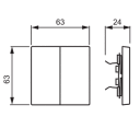 Abb 1785-885 Dobbelvippe Matt Svart