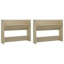 vidaXL Veggskoskap 2 stk sonoma eik 80x18x60 cm sponplater