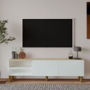 Relento TV benk 150 cm   hvit Sapphire eik