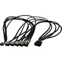 Akasa Flexa FP5 Viftestrømsplitter 4-Pins Molex 0,45 M Sort