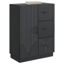  Serviesskap med skuff Svart 66 x 34,5 x 87 cm Konstruert tre