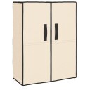 vidaXL Skoskap kremhvit 60x28x90 cm stoff