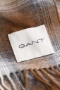 Rutete Ullskjerf CARAMEL BROWN ONE SIZE