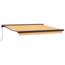 vidaXL Uttrekkbar markise sand 400 × 300 cm Stoff og Metall
