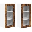  Kjøkkenskap 2 pcs Røkt eik 40 x 31 x 80 cm Konstruert tre