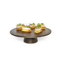 DUTCHDELUXES Serveringsfat m/stett Ø32xH9cm, Keramikk Platinum M