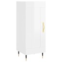 vidaXL Skjenk høyglans hvit 34,5x34x90 cm konstruert tre