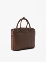 Tiger of Sweden Bosun Grained Leather Briefcase Brown
