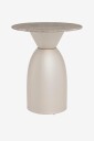 AC Design Furniture   Ferrol Rundt salongbord plate med polert marmor Ø40x50 cm   Beige