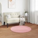  Skliikkerteppe i kunstig kaninpels OLITE Rosa Ø 100 cm