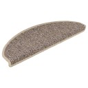  Selvklebende trappematter sisal 30 stk 65x21x4 cm mørk beige 8721288459978