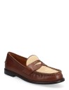 Polo Ralph Lauren Leather/Raffia Alston Penny Cs Lfr   Brown   44