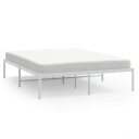vidaXL Sengeramme i metall hvit 150x200 cm