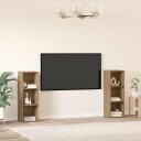 TV benksett 2 pcs artisan eik 107 x 35 x 37 cm Konstruert tre