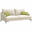  Sofaputer 2 pcs Lys grønn 50 x 30 cm stoff