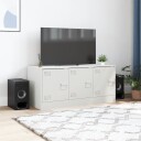  TV-benk hvit 99x39x44 cm stål