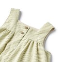 Wheat Kjole Harriet Green Stripe (80 / 1 år)