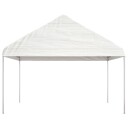 vidaXL Paviljong med tak hvit 8,92x4,08x3,22 m polyetylen