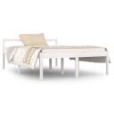vidaXL Sengeramme hvit heltre furu 135x190 cm 4FT6 Double
