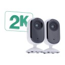 Arlo Essential 2K Innendørs Sikkerhetskamera 2-pakning med Toveis Lyd
