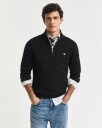 Gant Kabelstrikket genser med half zip BLACK L